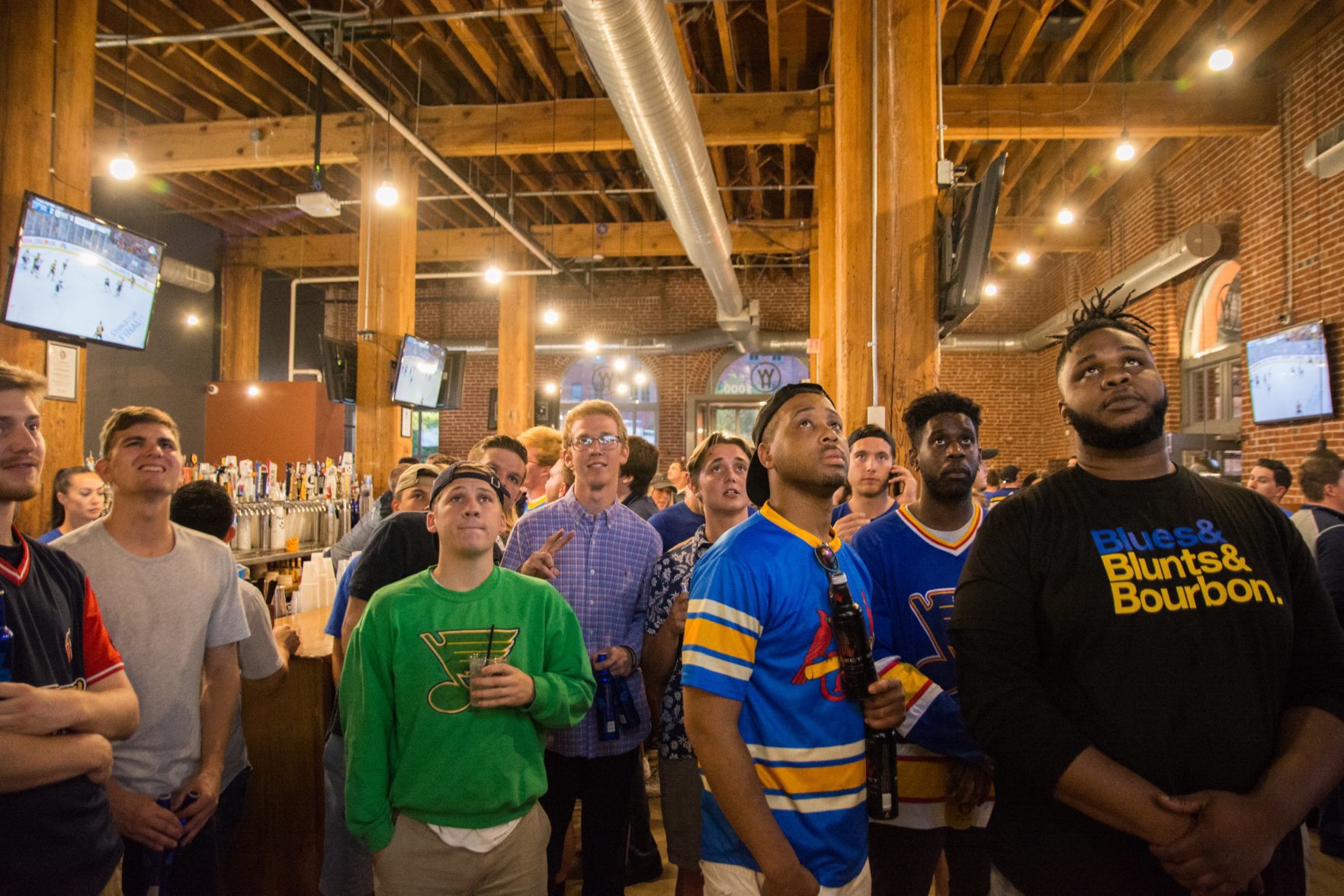 Blues Fans at Wheelhouse during Stanley Cup Final Game 7. Spons